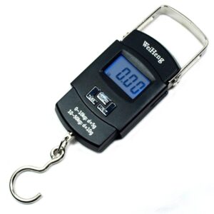 PORTABLE DIGITAL SCALE - BLACK-  (50KG)