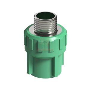 PPR MALE ADAPTOR (socket) - GREEN- PLASTIC (25 X 1/2")