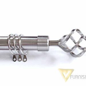 CURTAIN RODS - CHROME-  (1 meter Double)