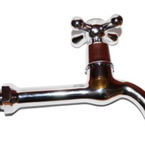 LONG NECK WALL TAP Star - WD 19192-4 - CHROME-  (1/2")