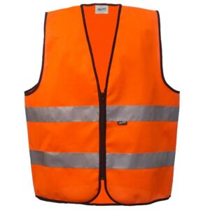 REFLECTOR JACKETS - HEAVY with zip - ORANGE-  (XXL)