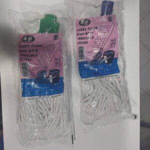 MOP HEAD - L3 + STICK ( LG ) - WHITE-  (Small)