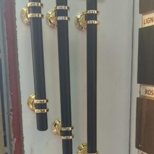 DRAWER HANDLES - 7700 - GOLD + BLACK-  (8 INCH)